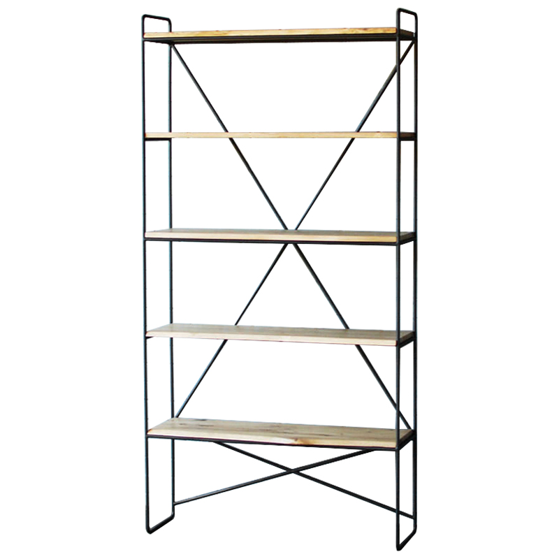 Стеллаж Hart Industrial Metal Rust Rack Черный Древесина в Самаре | Loft Concept 