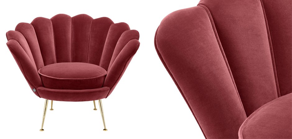 Кресло Eichholtz Chair Trapezium Wine Red Кресло Eichholtz Chair Trapezium Wine Red - Loft-Concept в Самаре