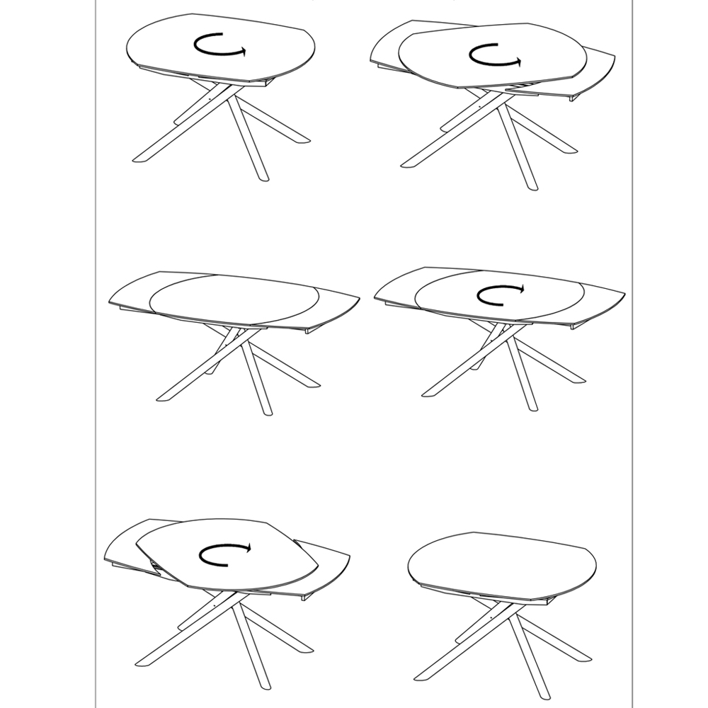 Стол обеденный раскладной круглый Folding Ceramic Table Стол обеденный раскладной круглый Folding Ceramic Table в Самаре