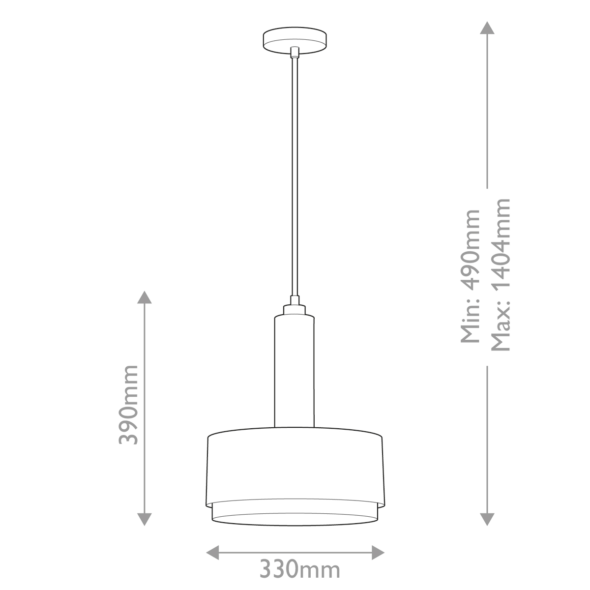 Подвесной светильник цилиндрический с белым плафоном Hinkley в Самаре