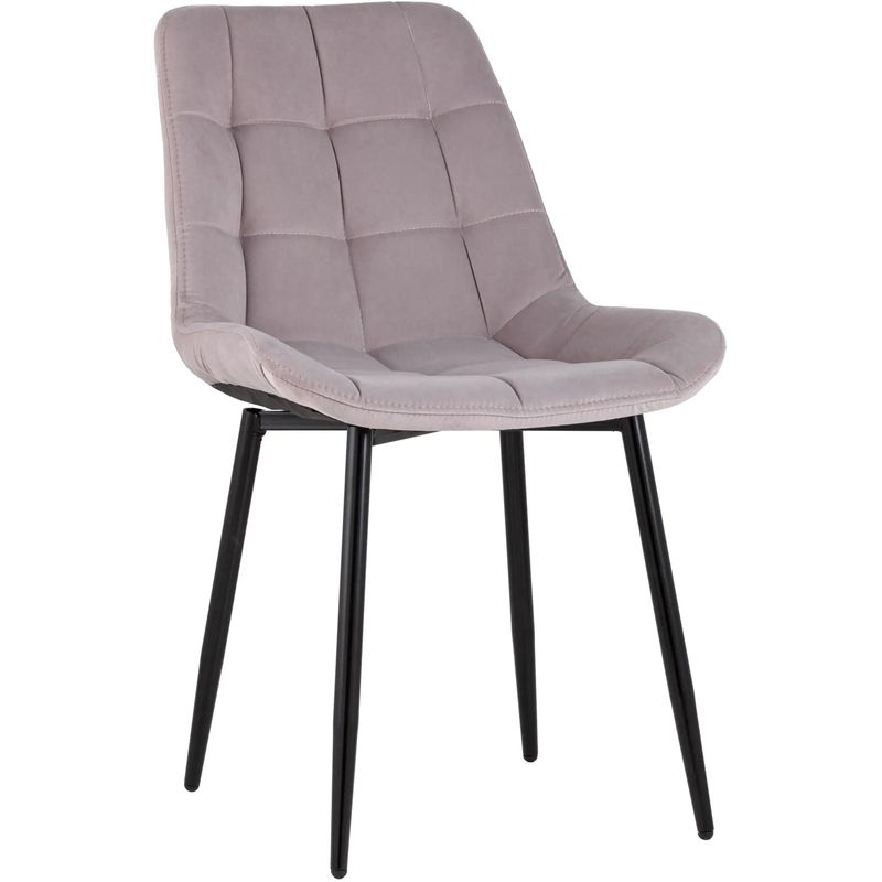 Стул NANCY Chair Пыльно-Розовый Велюр Розовый пастельный Черный в Самаре | Loft Concept 