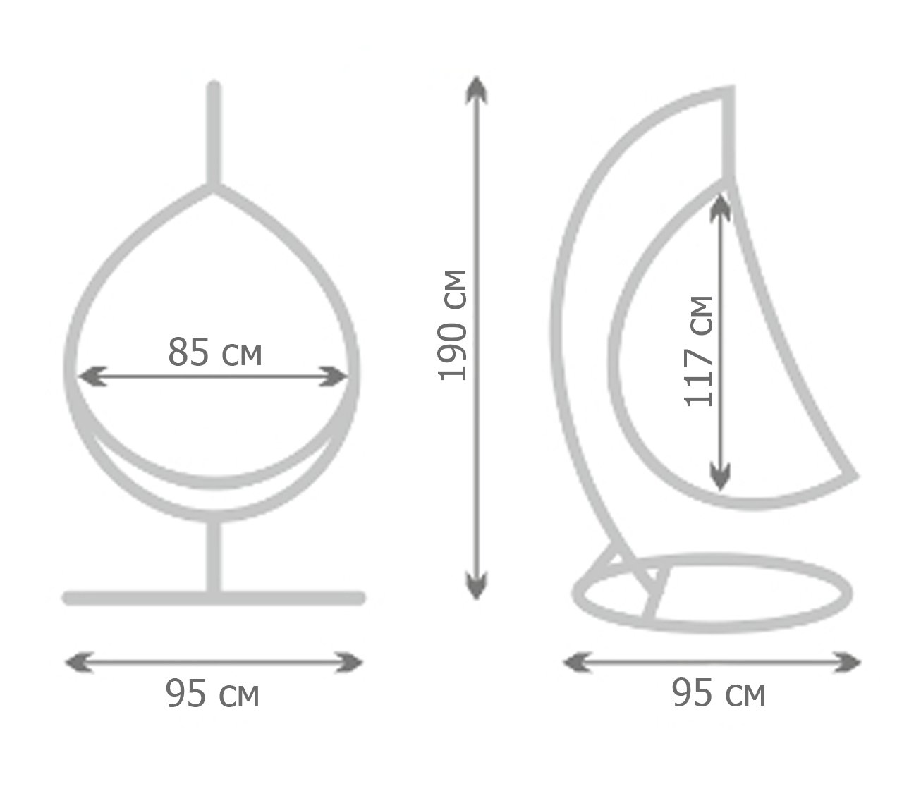 Кресло Swing chair outdoor Coffee Egg в Самаре