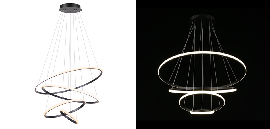 Люстра Ring Horizontal Trio black 80+60+40+20 Люстра Ring Horizontal Trio black 80+60+40+20 - Loft-Concept в Самаре