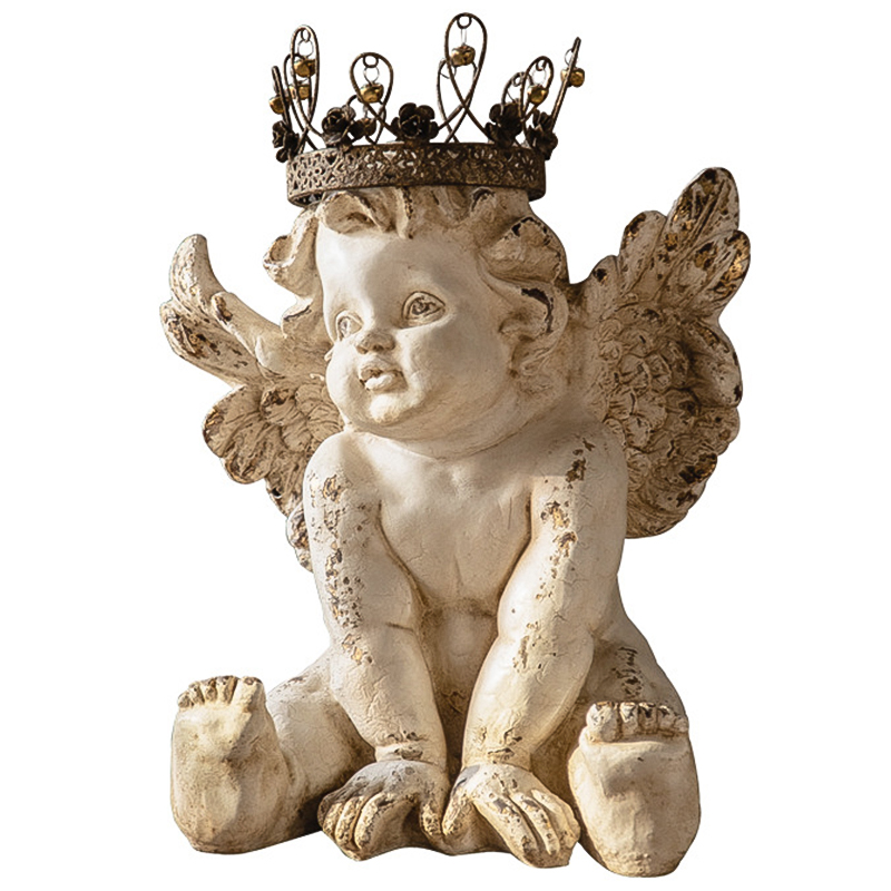 Статуэтка Angel Crown Provence Statuette Бежевый Коричневый винтаж в Самаре | Loft Concept 