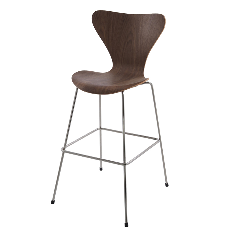 Барный стул Series 7 Bar Stool Орех Нержавеющая сталь в Самаре | Loft Concept 