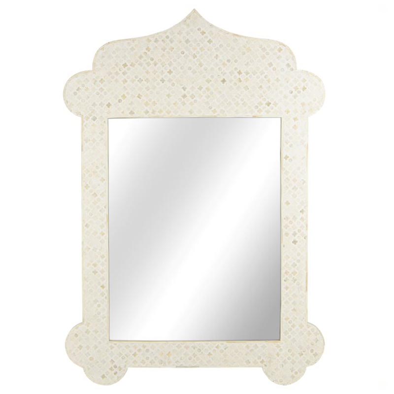 Зеркало Bone Inlay Dome Mirror beige Бежевый в Самаре | Loft Concept 