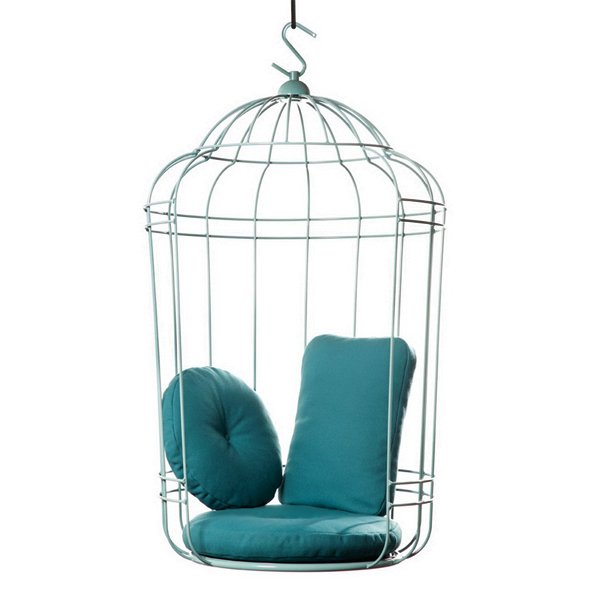 Подвесное кресло "клетка" Swing chair Cage Тёмный циан Дымчатая Роза Серый Терракотовый Желтый в Самаре | Loft Concept 