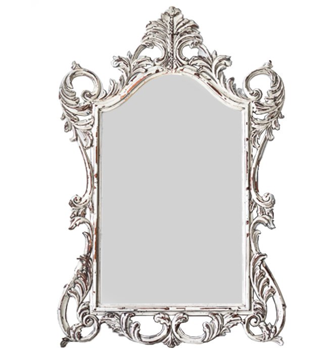 Зеркало Baroque ornament mirror Белый винтажная патина   в Самаре | Loft Concept 