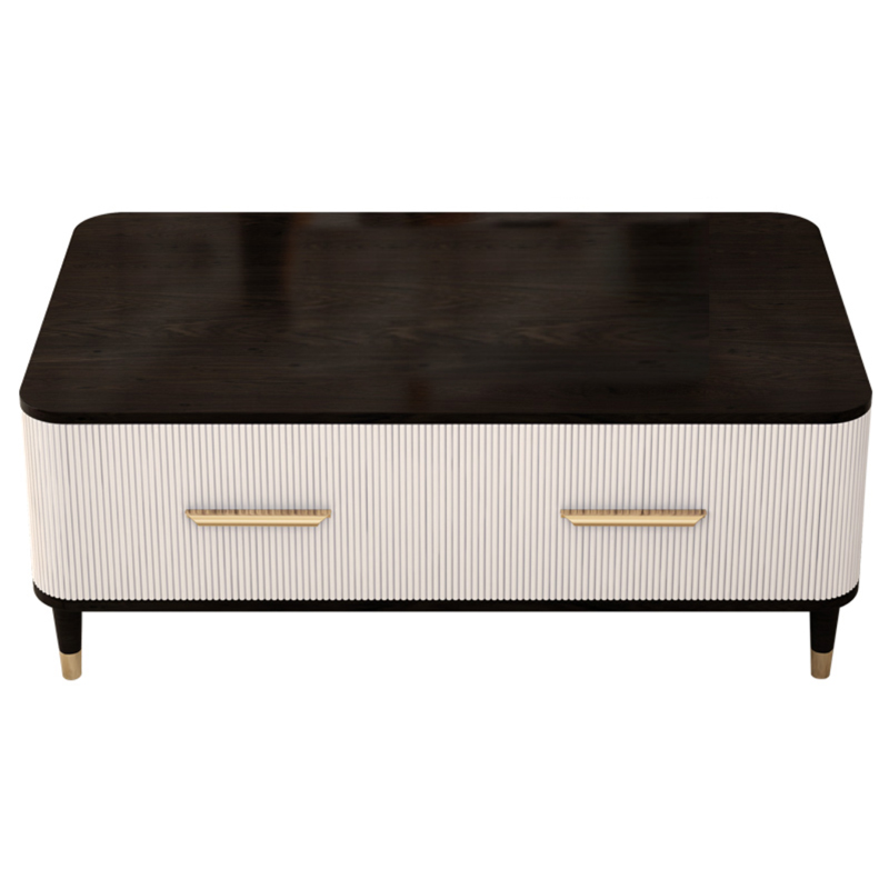 Birmingham Textured Coffee Table White Коричневый Молочный в Самаре | Loft Concept 