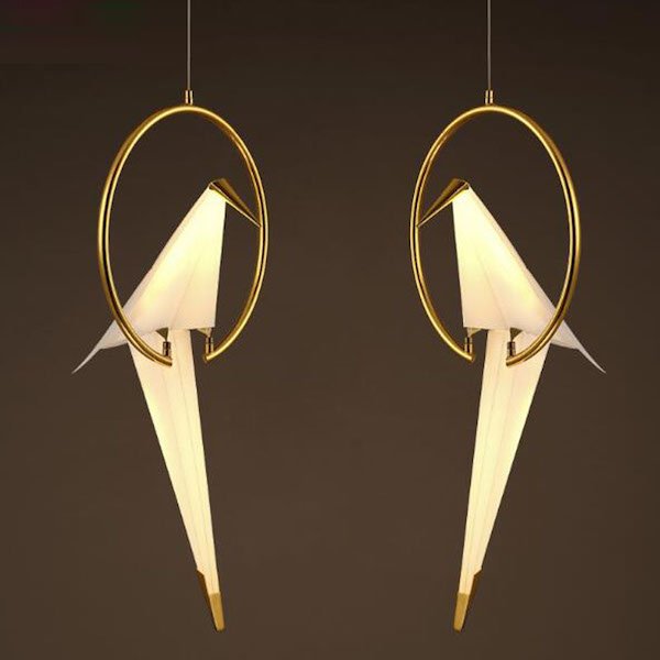 Подвесной светильник Origami Bird Pendant Бежево-серый в Самаре | Loft Concept 