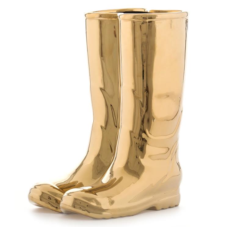 Подставка для зонтов и тростей Seletti Rainboots Gold Глянцевое золото в Самаре | Loft Concept 