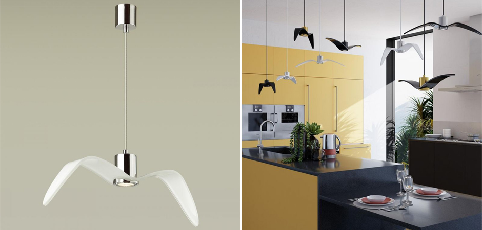 Подвесной светильник Seagull Chrome белый Подвесной светильник Seagull Chrome белый - Loft-Concept в Самаре
