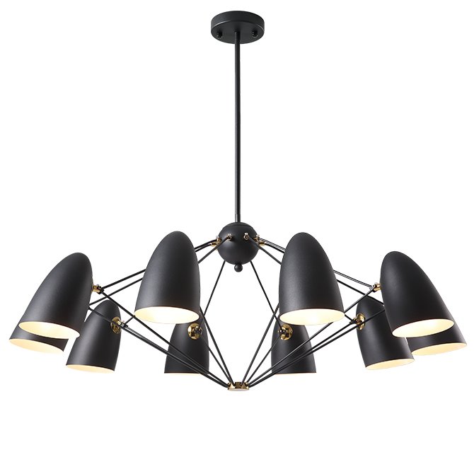 Люстра JLYLITE 10-Light Sputnik Chandelier Black Черный в Самаре | Loft Concept 