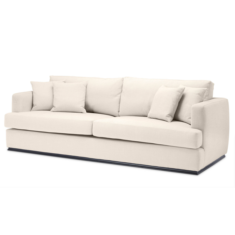 Диван Eichholtz Sofa Hallandale Молочный Черный в Самаре | Loft Concept 