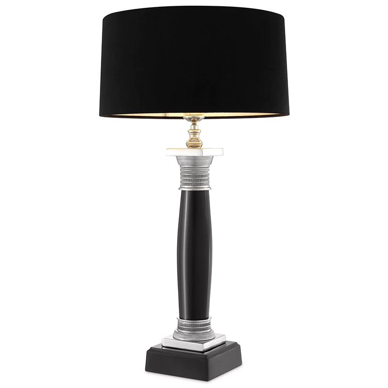 Настольная лампа Eichholtz Table Lamp Napoleon Black Черный Никель в Самаре | Loft Concept 