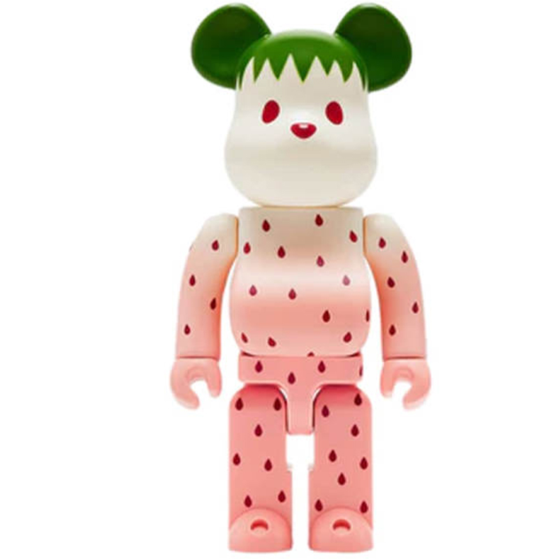 Статуэтка Bearbrick Strawberry Белый Розовый Зеленый в Самаре | Loft Concept 