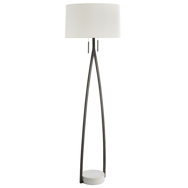 Торшер Arteriors KENNA FLOOR LAMP Черный Белый в Самаре | Loft Concept 