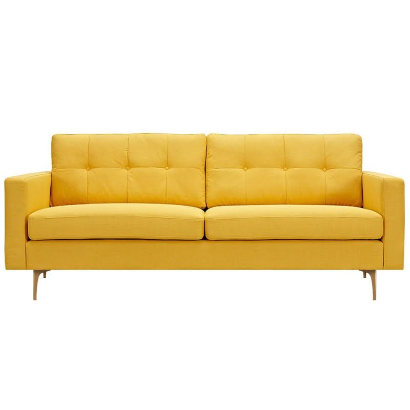 Диван Papaya Yellow Greta Sofa Диван желтая шерсть Желтый в Самаре | Loft Concept 