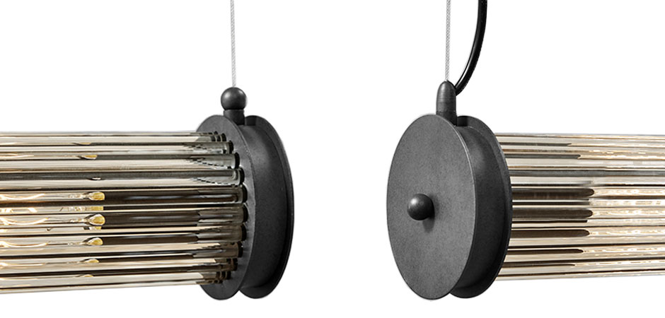Подвесной светильник Glass TUBE Pendant Double Black Подвесной светильник Glass TUBE Pendant Double Black - Loft-Concept в Самаре