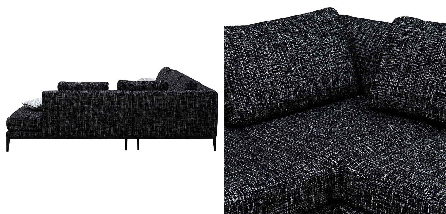 Угловой диван Ferguson Sofa Black - фото