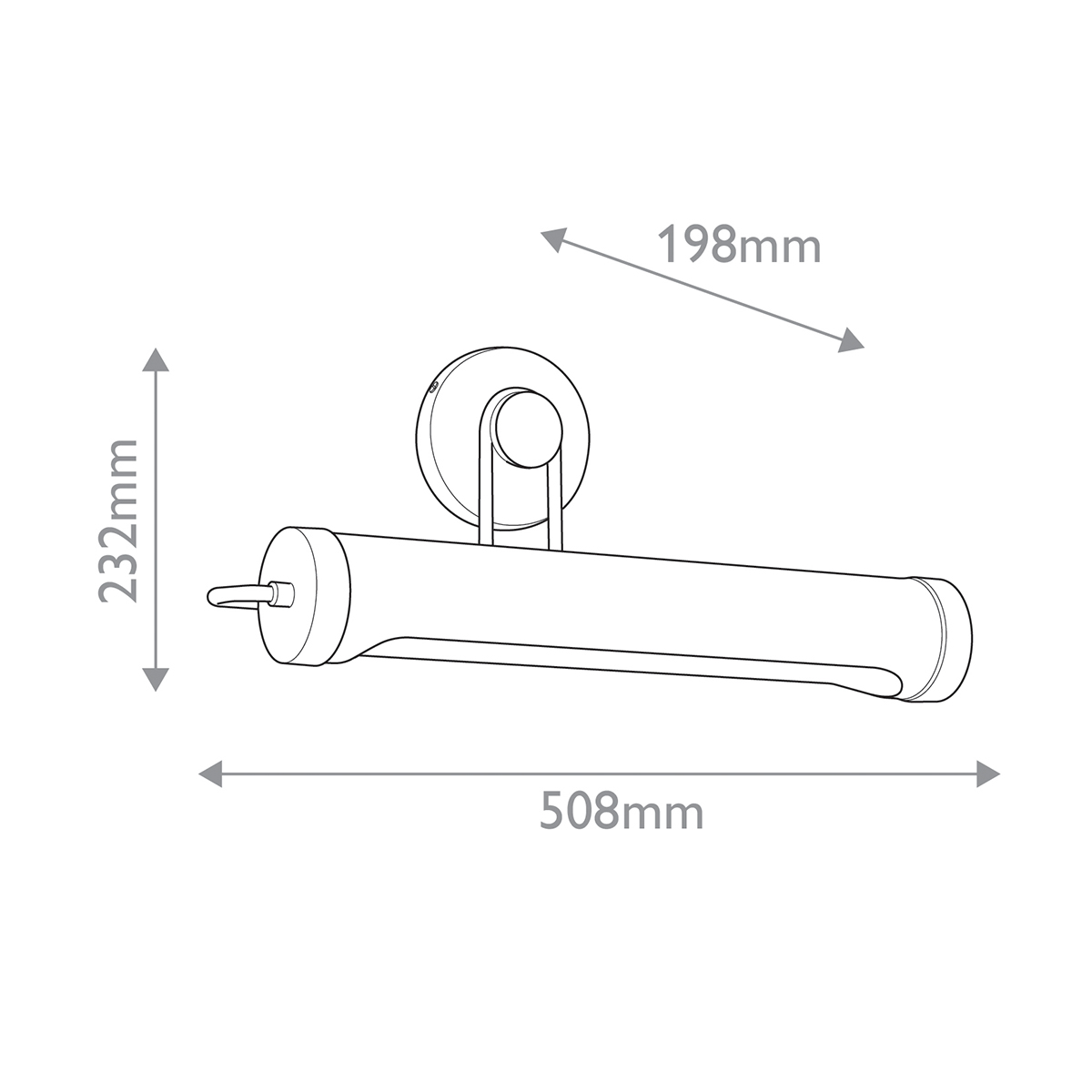 Светильник для картин цвета латунь с длинным цилиндрическим плафоном Alora в Самаре