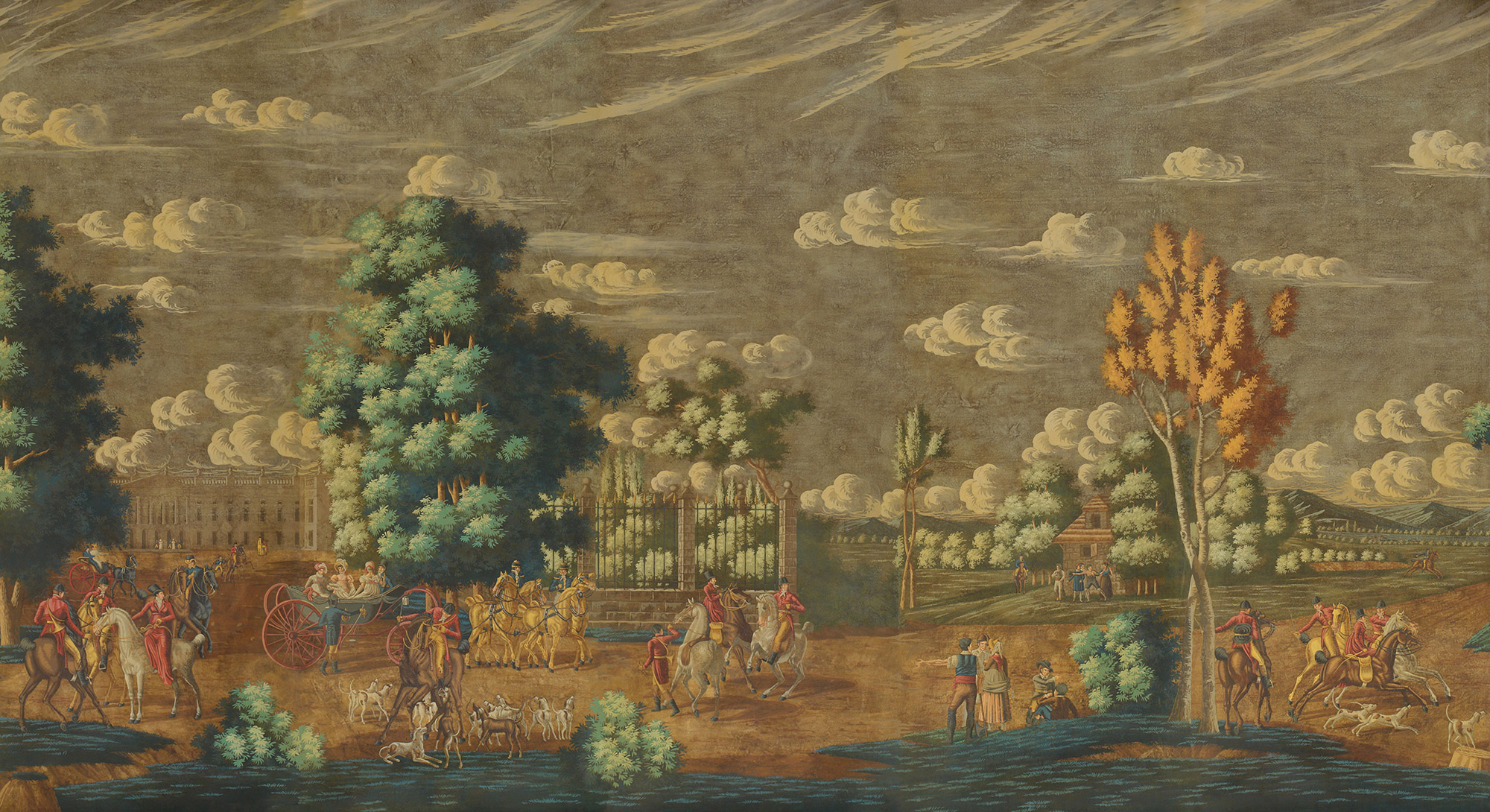 Обои ручная роспись La Chasse de Compiègne Jacquemart on antique Обои ручная роспись La Chasse de Compiègne Jacquemart on antique - постер Loft-Concept в Самаре