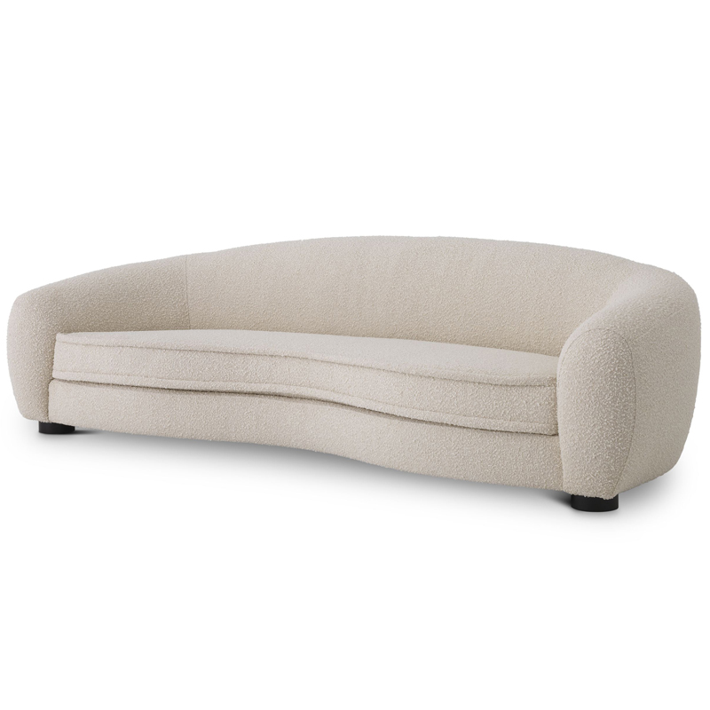 Диван Eichholtz Sofa Freud Boucle cream Кремовый Черный в Самаре | Loft Concept 