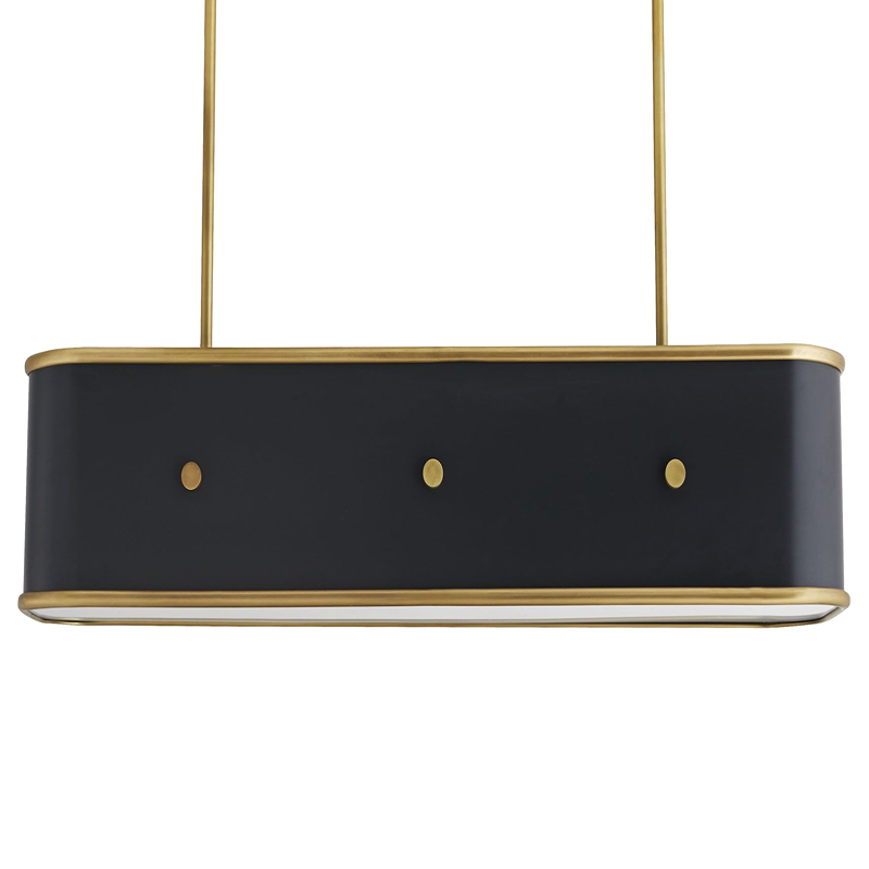 Люстра Arteriors GLENDALE LINEAR CHANDELIER Черный Золотой в Самаре | Loft Concept 