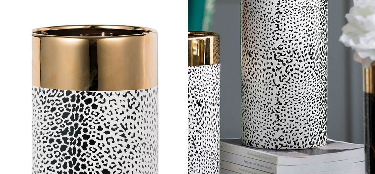 Ваза керамическая расцветка леопард Jodie - фото