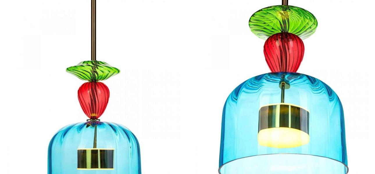 Светильник Flauti Blue Red D20 см - фото