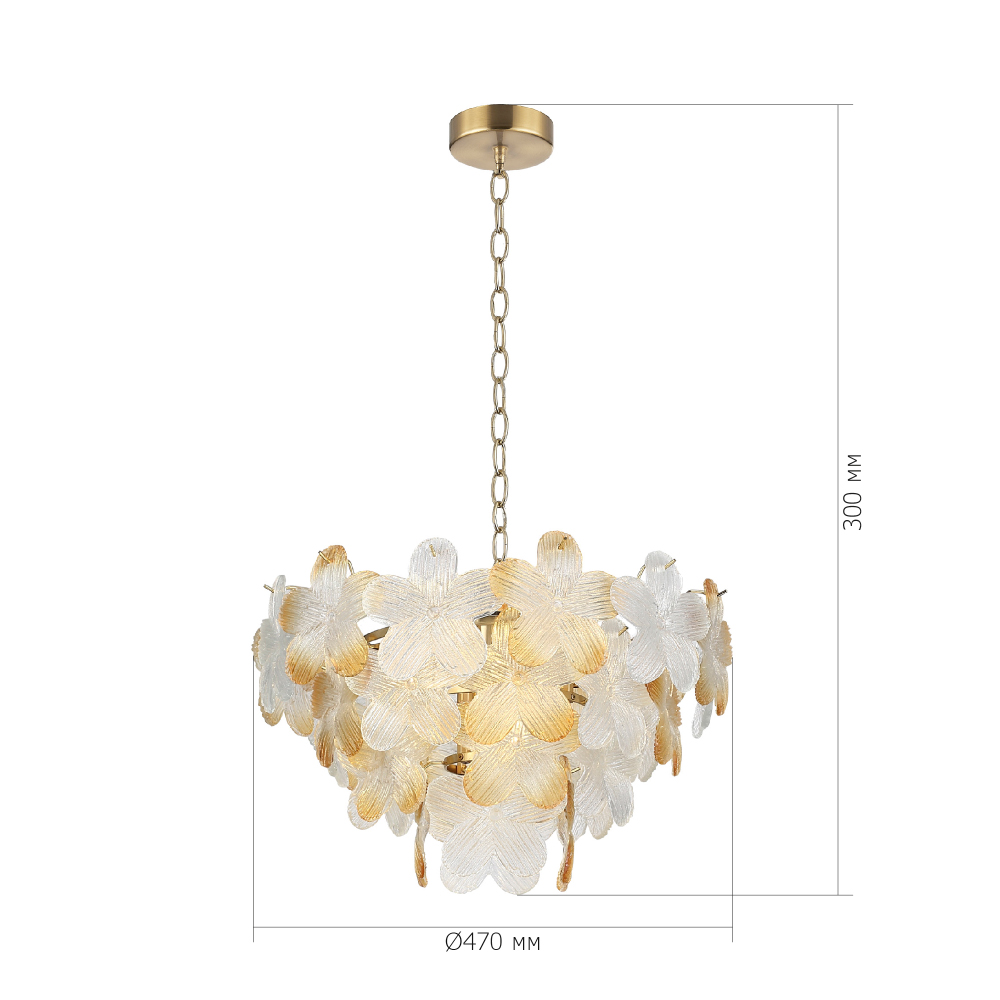 Люстра конусообразная с цветочными мотивами Light Floral Glow в Самаре