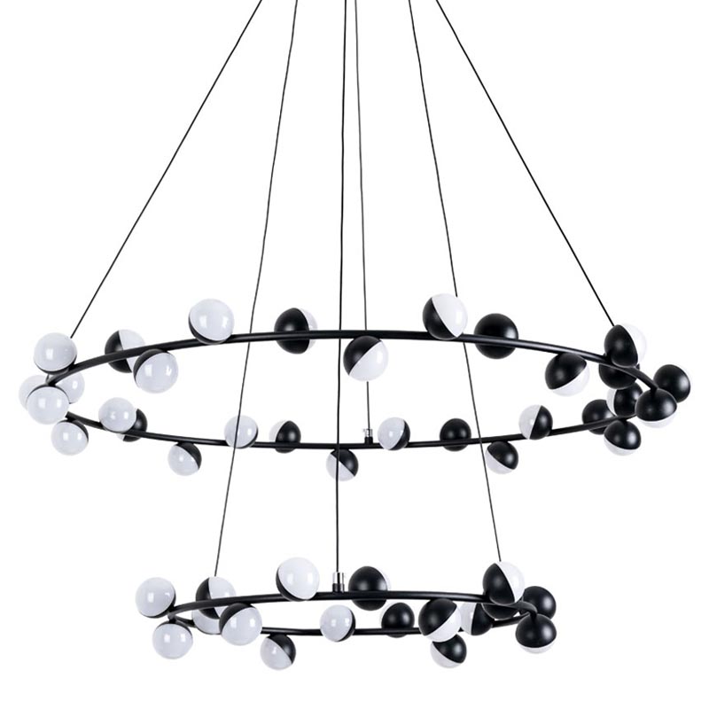 Люстра Vilelme Chandelier black double Черный в Самаре | Loft Concept 