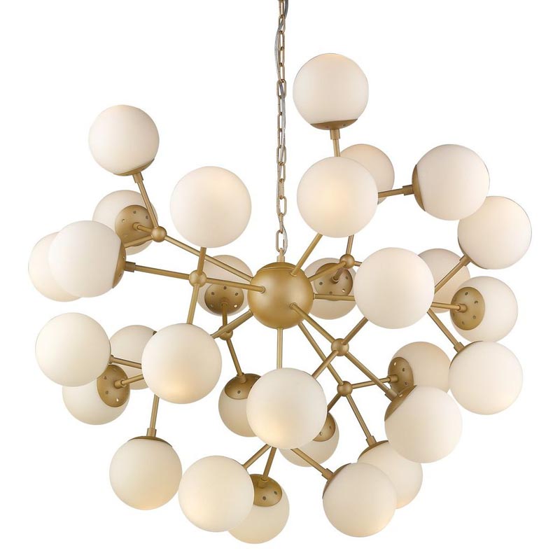 Люстра Berries Chandelier white matt 90 Золотой Белое матовое стекло в Самаре | Loft Concept 