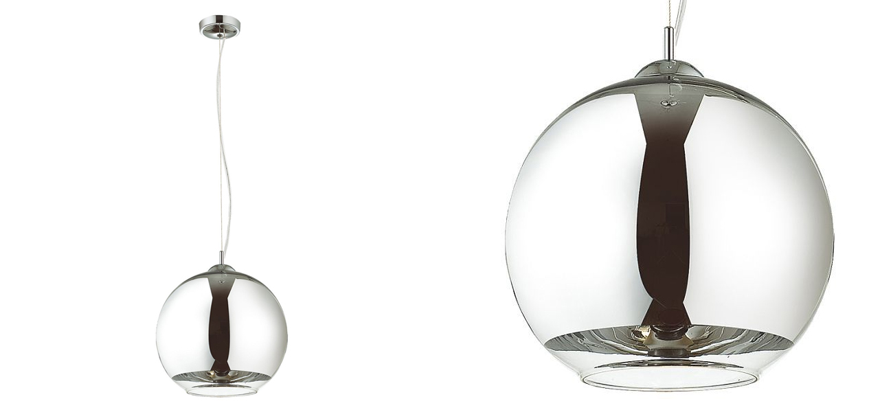 Подвесной светильник из хромированного стекла Mirror Ball - фото
