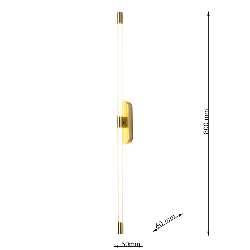 Бра Trumpet tube Double Золотое 80 см в Самаре