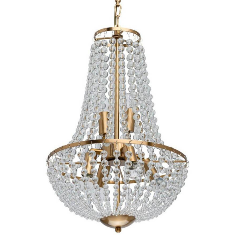 Люстра Virginia Clear Beads Chandelier Gold Золотой Прозрачное Стекло в Самаре | Loft Concept 