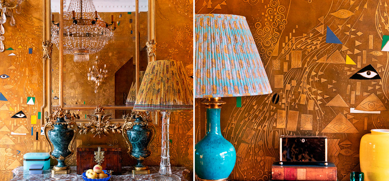 Обои ручная роспись Klimt Polished Gold bas relief gilded paper - фото №2