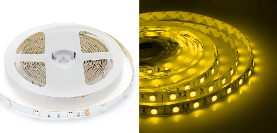 Светодиодная лента 5м 14,4W/m 60LED/m 5050SMD разноцветная - фото №2