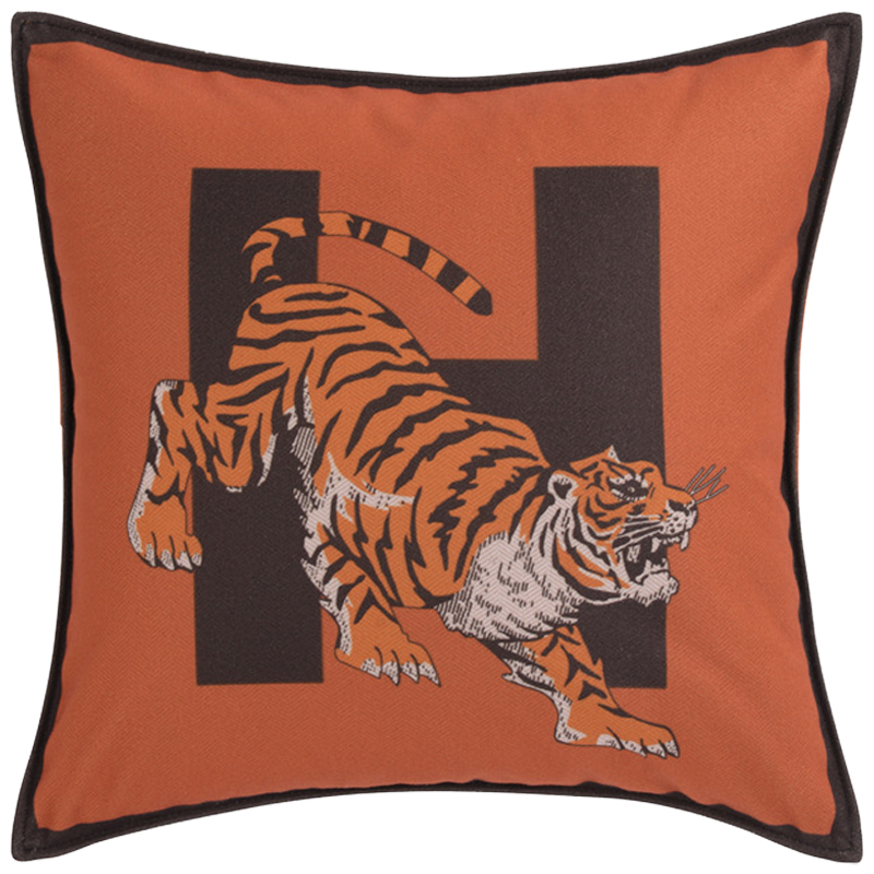 Декоративная подушка Hermes Tiger 170 Оранжевый Коричневый Декоративная подушка Hermes Tiger 170 Оранжевый Коричневый в Самаре | Loft Concept