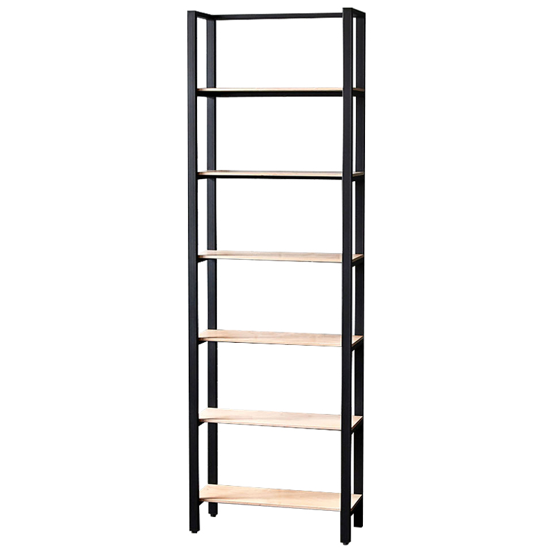 Стеллаж Webster Industrial Metal Rust Rack Черный Древесина в Самаре | Loft Concept 