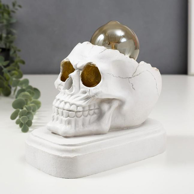 Настольная лампа White Skull Table Lamp Белый в Самаре | Loft Concept 