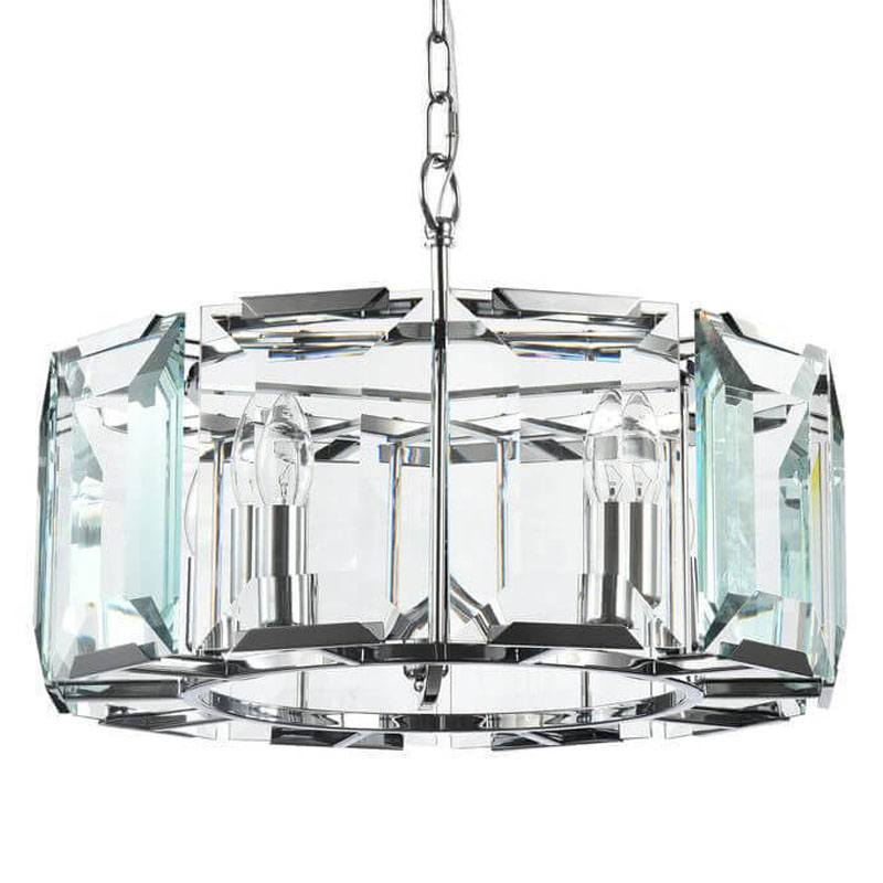 Люстра Lari Harlow Crystal Round Chandelier chrome 5 Хром в Самаре | Loft Concept 