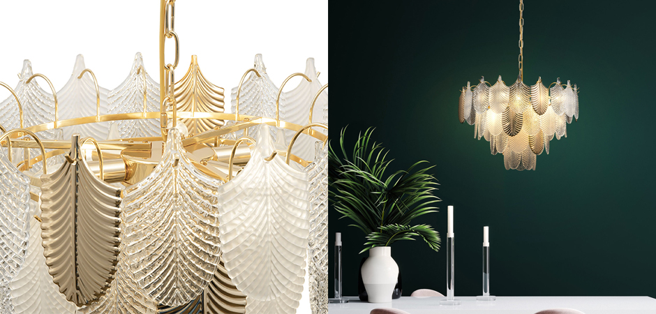 Люстра Feyar Gold Enlarged c Рельефным Стеклом Люстра Feyar Gold Enlarged c Рельефным Стеклом - Loft-Concept в Самаре