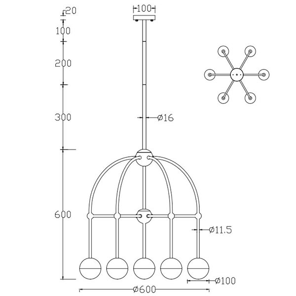 Люстра Heidy Bronze Chandelier 7 в Самаре