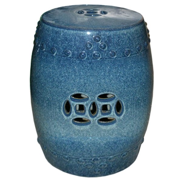 Китайский табурет ceramic garden stool blue AMBRE  Винтажный голубой в Самаре | Loft Concept 