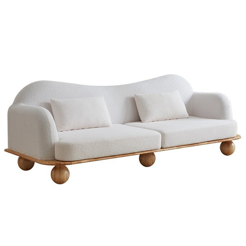 Диван Gould Wooden Forms Sofa Коричневый Белый в Самаре | Loft Concept 