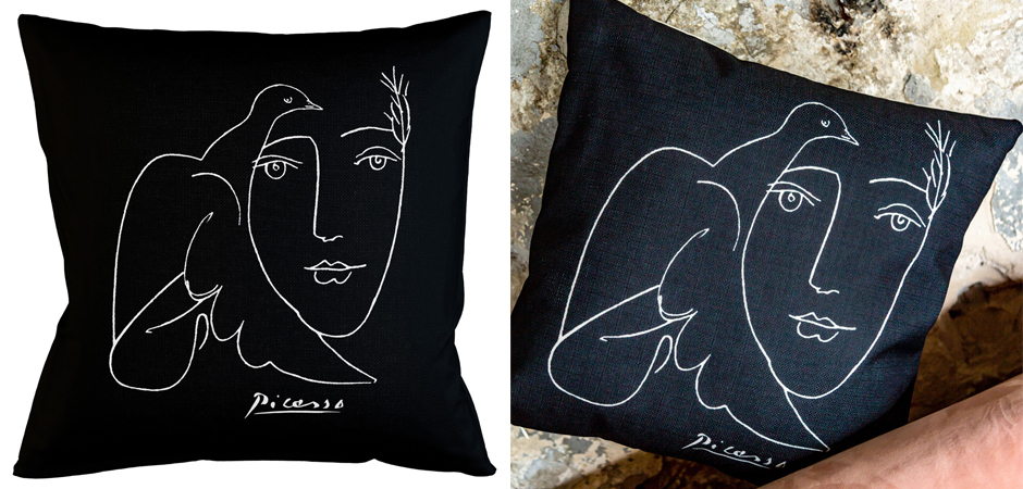 Декоративная подушка White Silhouette Dove Pillow Декоративная подушка White Silhouette Dove Pillow - Loft-Concept в Самаре