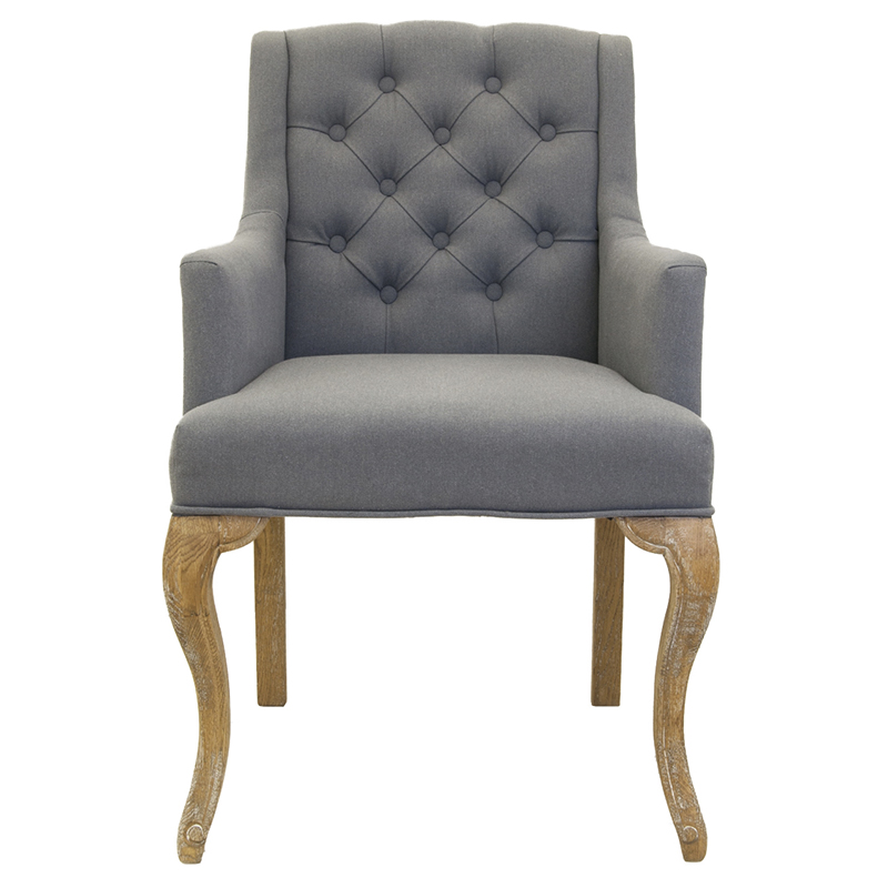 Кресло Mason Classical Armchair grey flax Серый Коричневый в Самаре | Loft Concept 