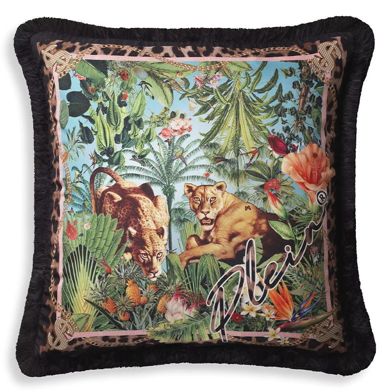 Подушка Philipp Plein Cushion Silk Exotic 50 x 50 Мульти в Самаре | Loft Concept 