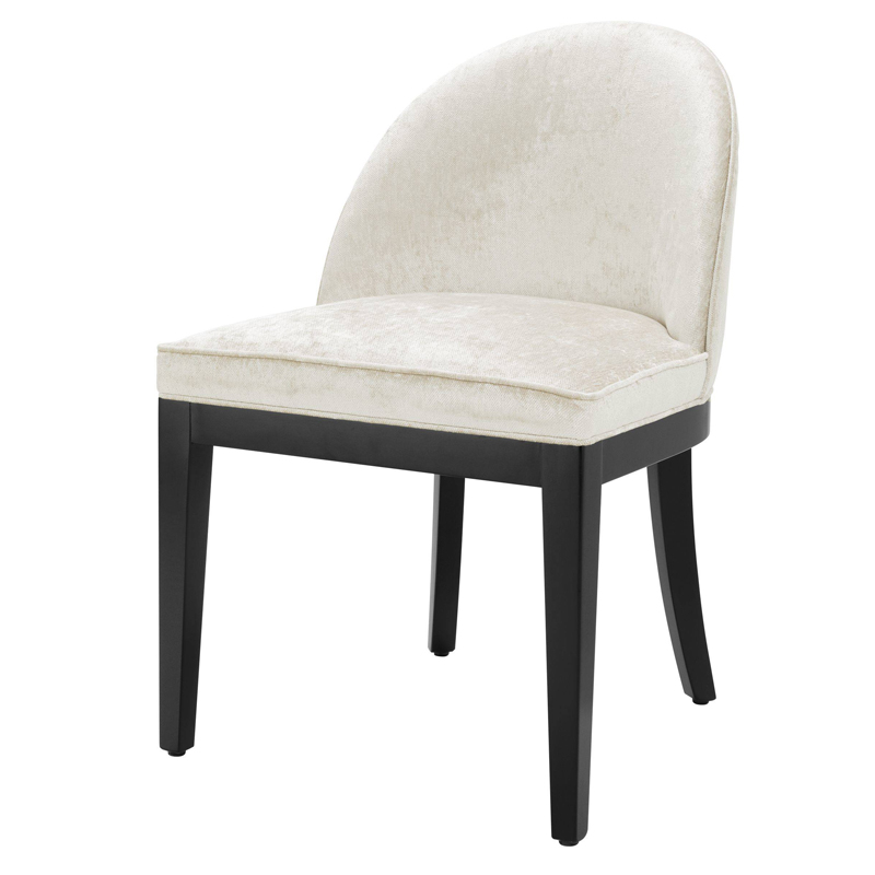 Стул Eichholtz Dining Chair Fallon Mirage off-white Белый Черный в Самаре | Loft Concept 